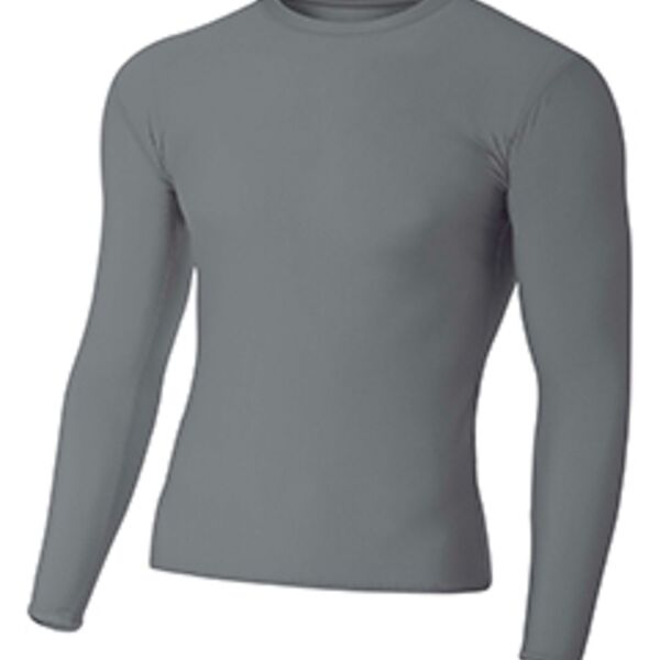 Adult Polyester Spandex Long Sleeve Compression T-Shirt Thumbnail
