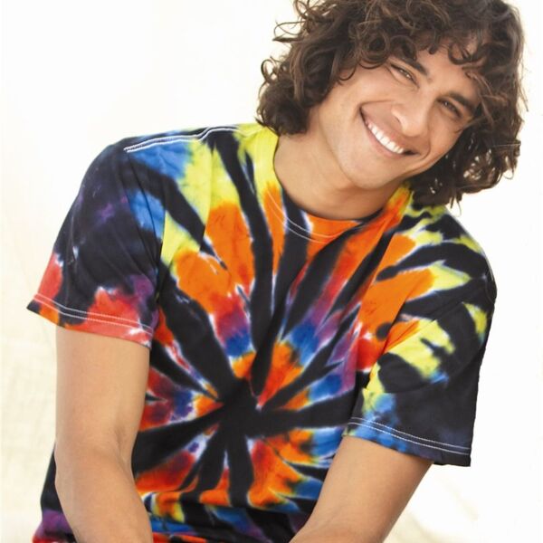 Rainbow Cut-Spiral Tie-Dyed T-Shirt Thumbnail