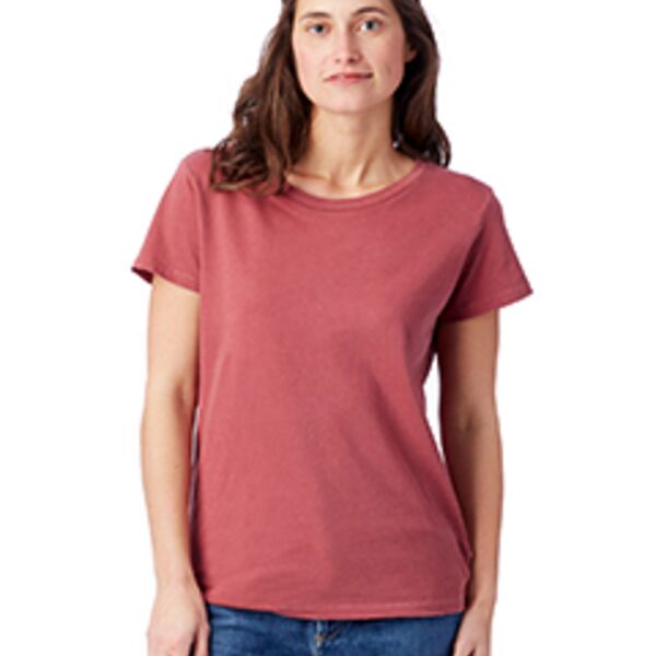 Ladies' Vintage Garment-Dyed Distressed T-Shirt Thumbnail