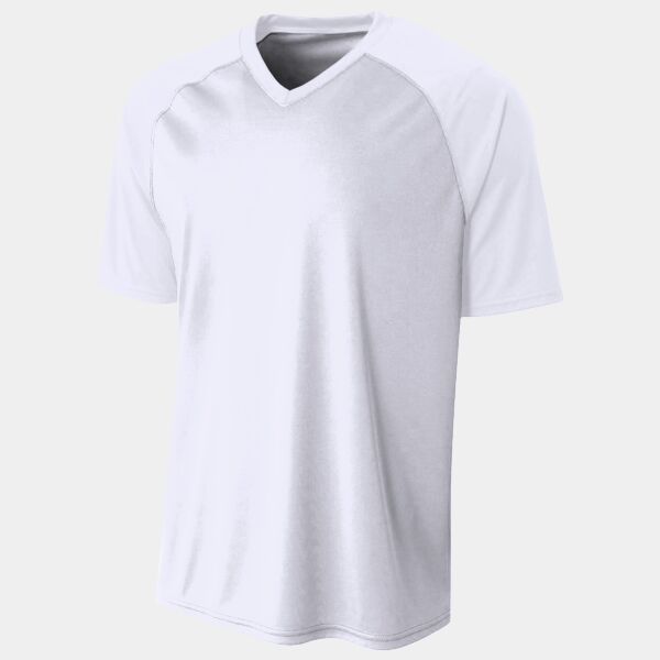 Youth Polyester V-Neck Strike Jersey with Contrast Sleeves Thumbnail