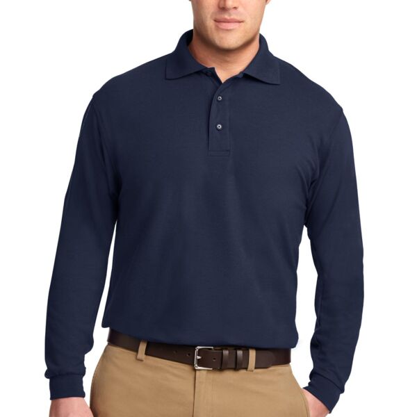 Tall Silk Touch Long Sleeve Polo Thumbnail