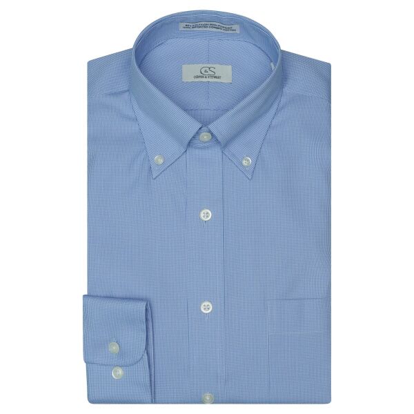 Blue Houndstooth Button Down Collar Thumbnail