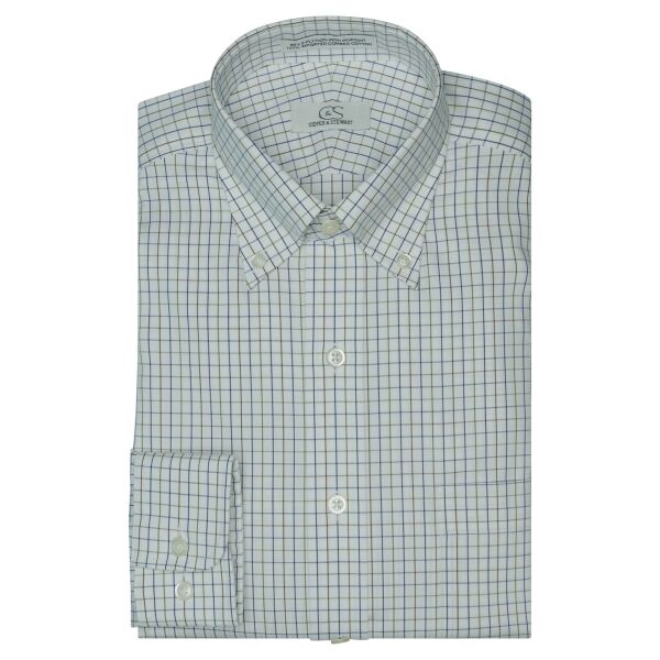 Multi Windowpane Button Down Collar Thumbnail