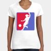 Women's Fine Jersey V-Neck Tee Thumbnail