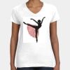 Women's Fine Jersey V-Neck Tee Thumbnail