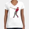 Women's Fine Jersey V-Neck Tee Thumbnail