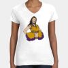 Women's Fine Jersey V-Neck Tee Thumbnail