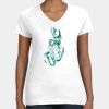 Women's Fine Jersey V-Neck Tee Thumbnail