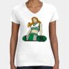 Women's Fine Jersey V-Neck Tee Thumbnail