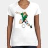 Women's Fine Jersey V-Neck Tee Thumbnail