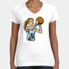 Women's Fine Jersey V-Neck Tee Thumbnail