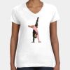 Women's Fine Jersey V-Neck Tee Thumbnail