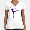 Women's Fine Jersey V-Neck Tee Thumbnail