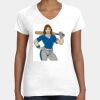 Women's Fine Jersey V-Neck Tee Thumbnail