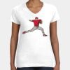 Women's Fine Jersey V-Neck Tee Thumbnail