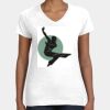 Women's Fine Jersey V-Neck Tee Thumbnail