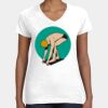 Women's Fine Jersey V-Neck Tee Thumbnail