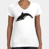 Women's Fine Jersey V-Neck Tee Thumbnail