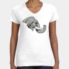 Women's Fine Jersey V-Neck Tee Thumbnail