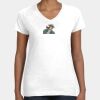 Women's Fine Jersey V-Neck Tee Thumbnail