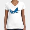 Women's Fine Jersey V-Neck Tee Thumbnail