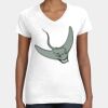 Women's Fine Jersey V-Neck Tee Thumbnail