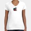 Women's Fine Jersey V-Neck Tee Thumbnail