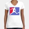 Women's Fine Jersey V-Neck Tee Thumbnail