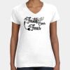Women's Fine Jersey V-Neck Tee Thumbnail