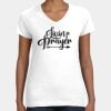 Women's Fine Jersey V-Neck Tee Thumbnail