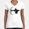 Women's Fine Jersey V-Neck Tee Thumbnail