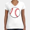 Women's Fine Jersey V-Neck Tee Thumbnail